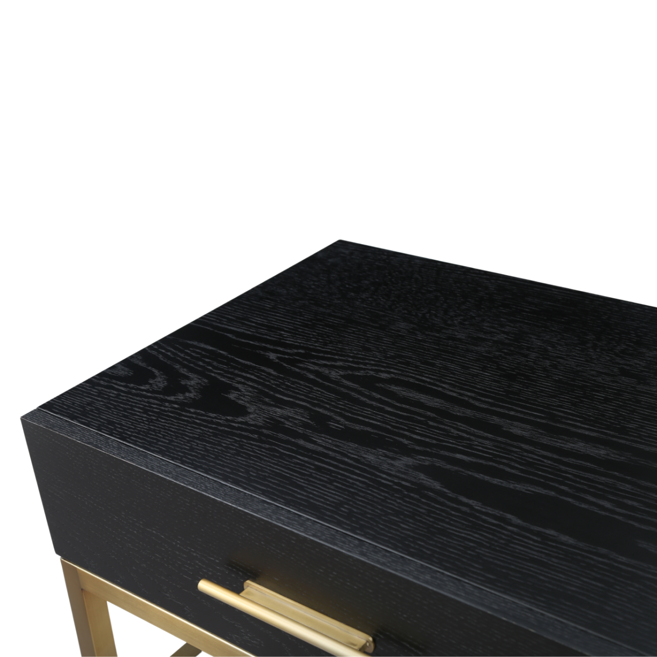 Tulip Black Wood & Gold Desk